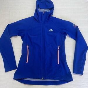 The North Face Summit Series Women’s Medium Blue Hooded Softshell Jacket
